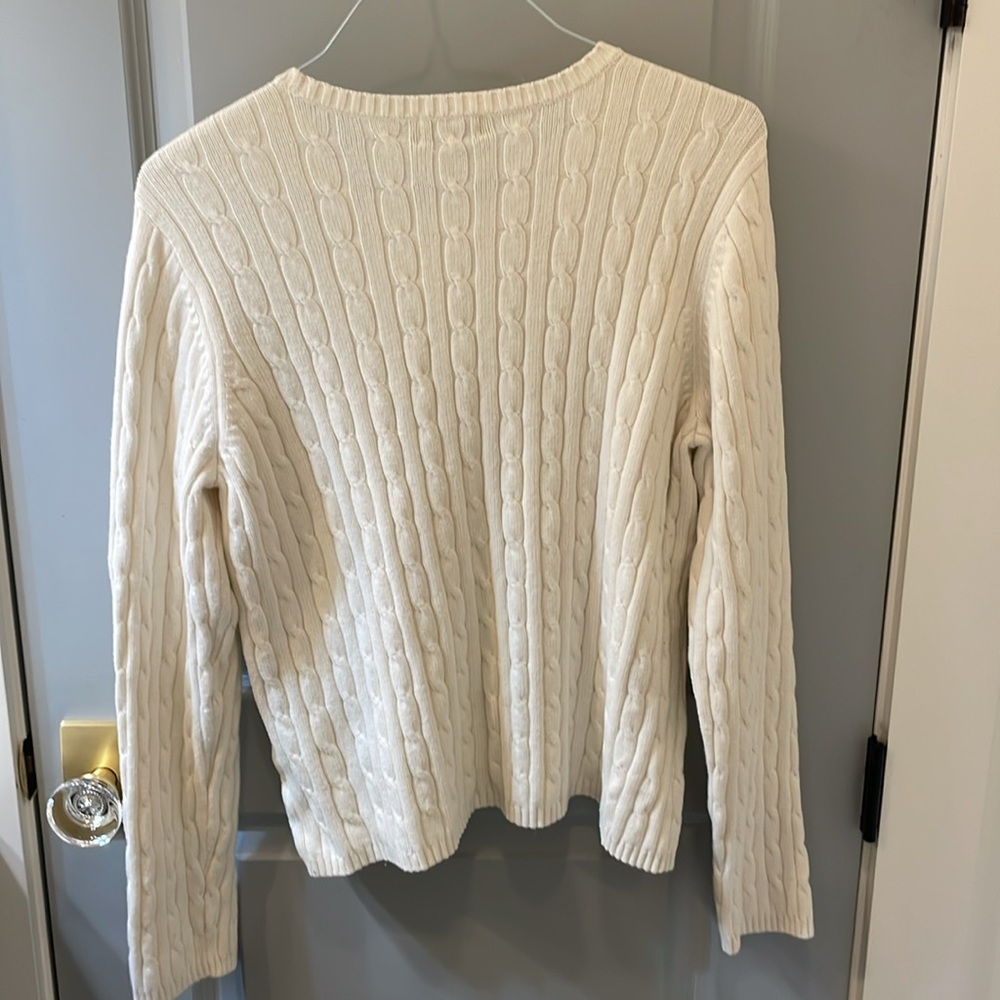 Cable knit off white sweater - Picture 4 of 4